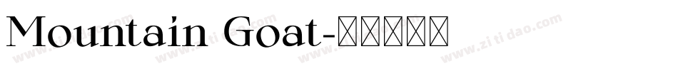 Mountain Goat字体转换